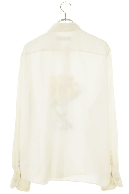 LOUISVUITTON Flower Print Silk Shirt Size M