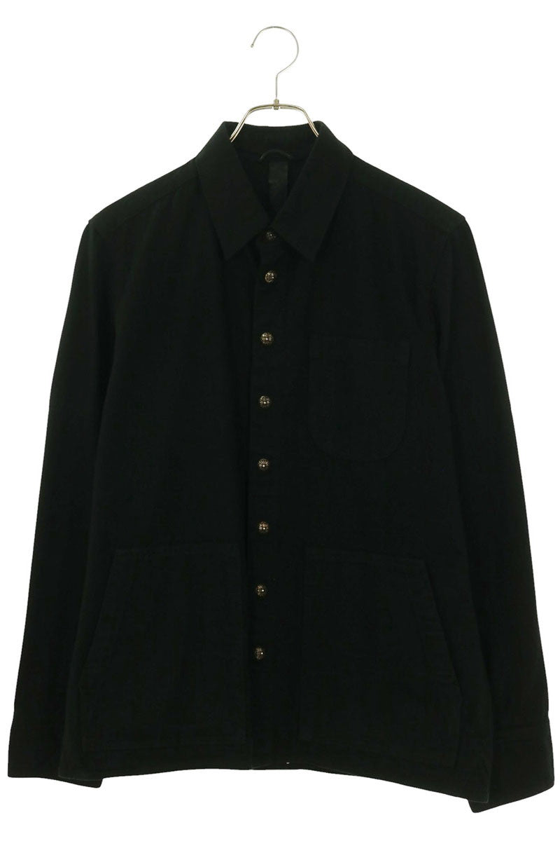 Chrome Hearts LAST BITE Cross Ball Button Long Sleeve Shirt Size S