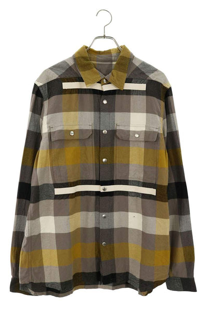 Rick Owens 22SS Multi Cotton Check Overshirt Size 52