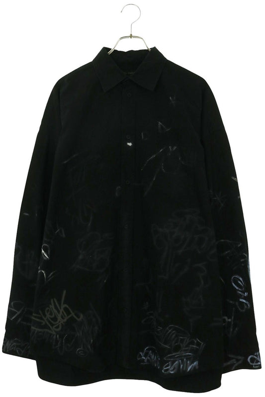 BALENCIAGA 23SS Graffiti Oversized Cotton Shirt Size 3