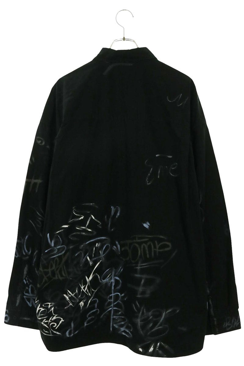 BALENCIAGA 23SS Graffiti Oversized Cotton Shirt Size 3