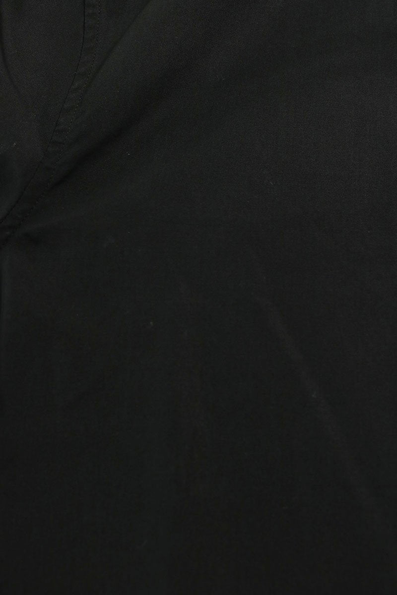 CELINE Black Cotton Poplin Long Sleeve Shirt Size M