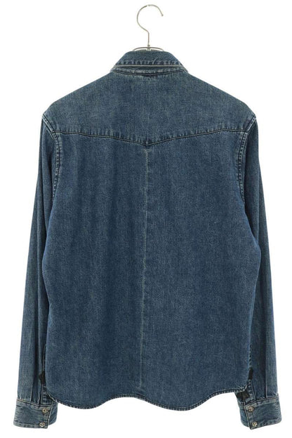Chrome Hearts Cross Patch Denim Western Shirt Indigo Size SM