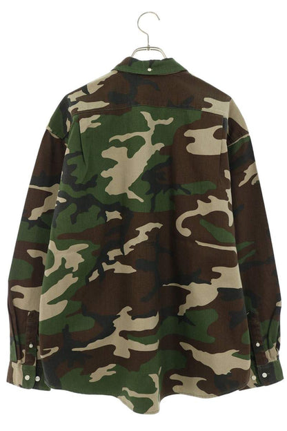 SUPREME 25AW Small Box Denim Woodland Camo Shirt Size L