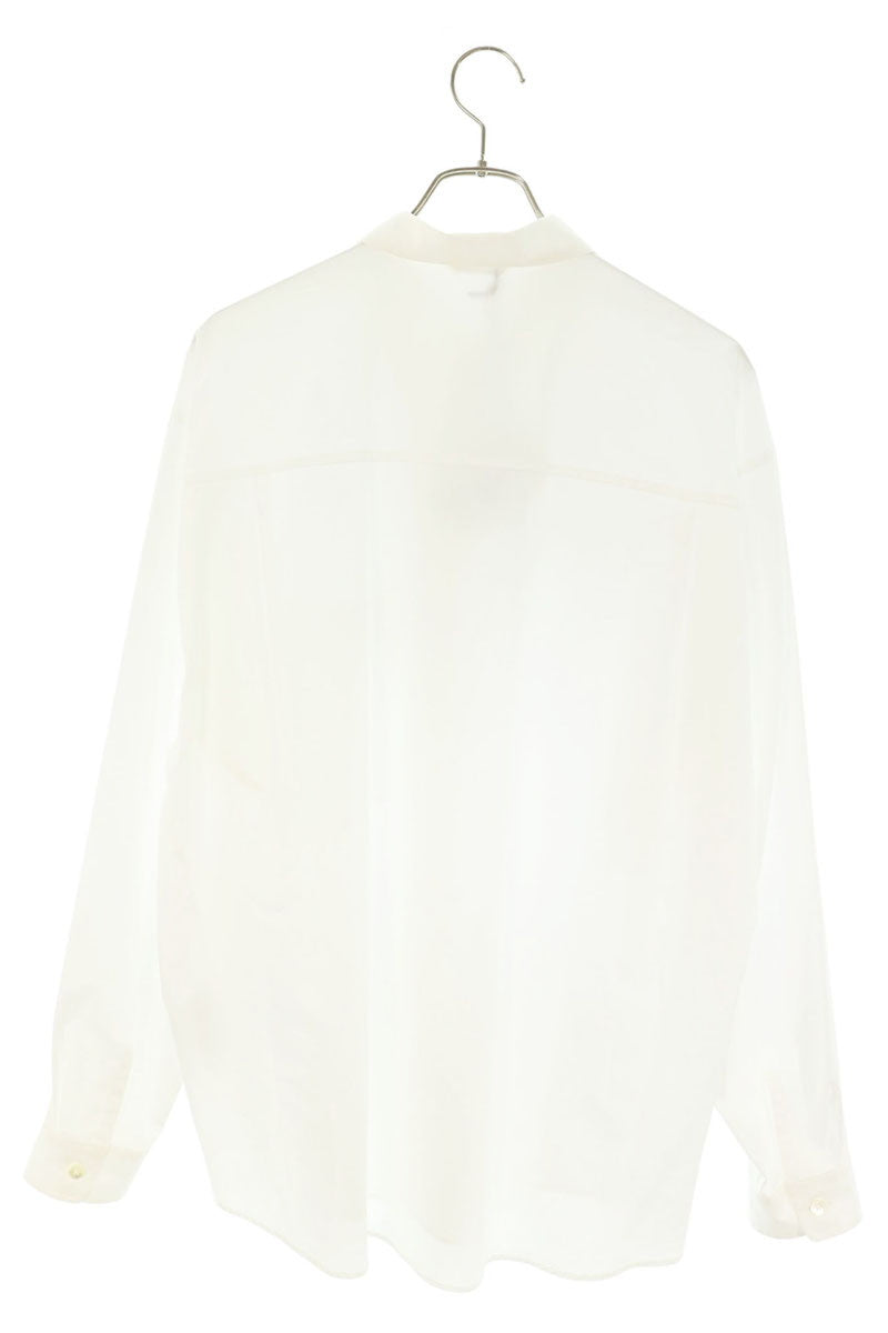 AURALEE White Finx Twill Big Long Sleeve Shirt Size 5