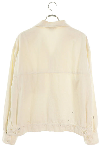 ANCELLM Paint Treated Cotton Long Sleeve Shirt White Size 1