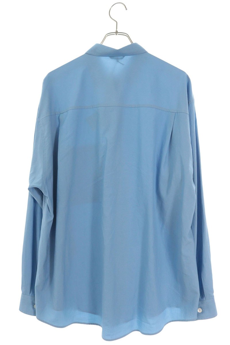 AURALEE Finx Twill Big Cotton Shirt Blue Size 5
