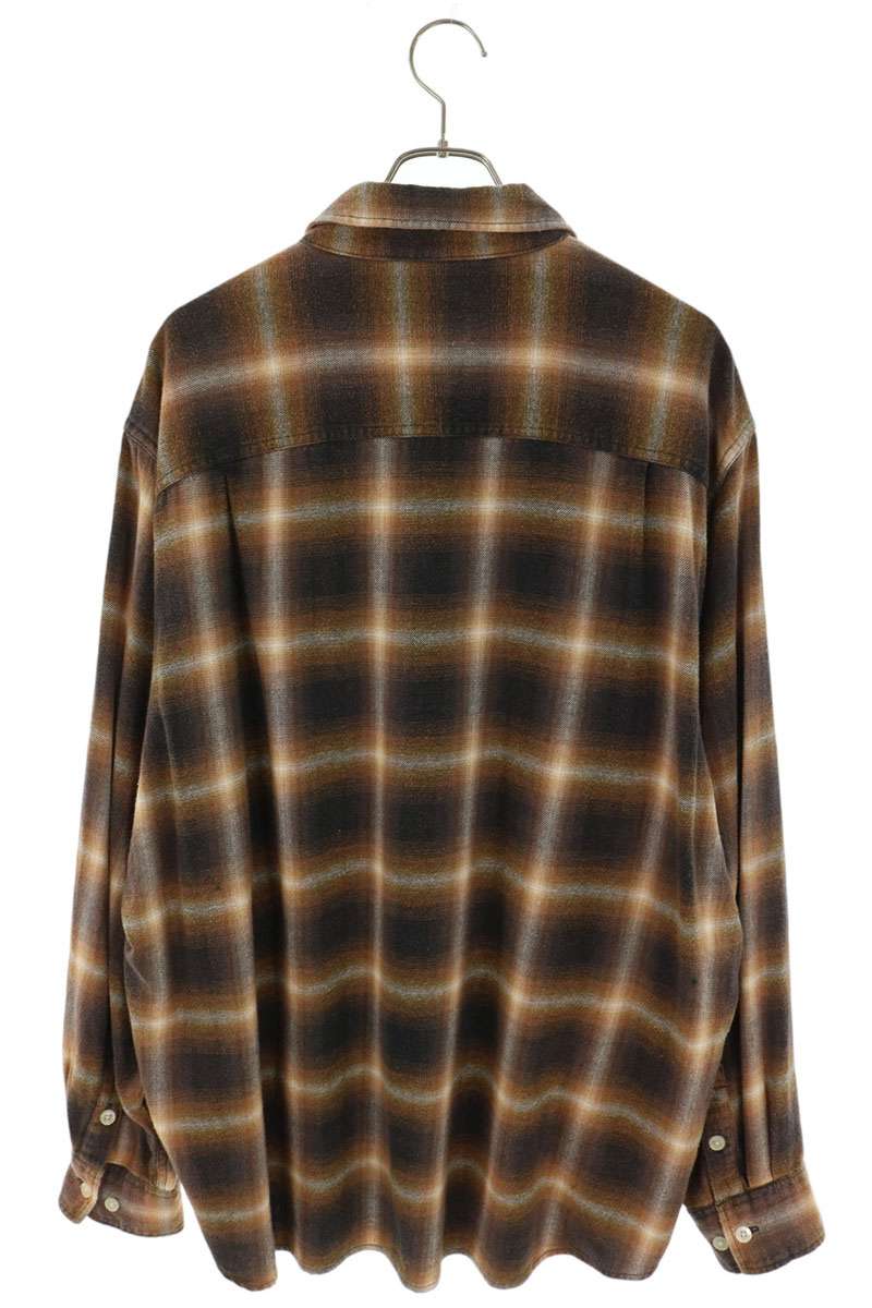 KAMIYA Tartan Check Cotton Shirt Orange/Black Size M