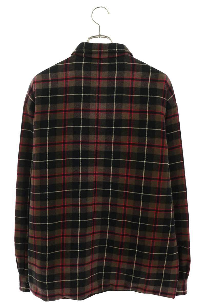 SUPREME 24AW Quilted Plaid Flannel Shirt Brown Size L