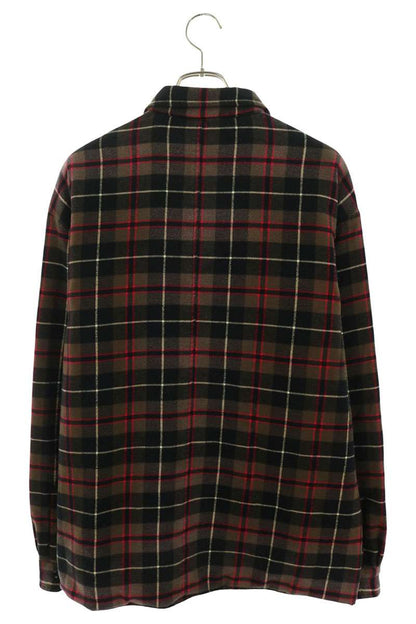 SUPREME 24AW Quilted Plaid Flannel Shirt Brown Size L