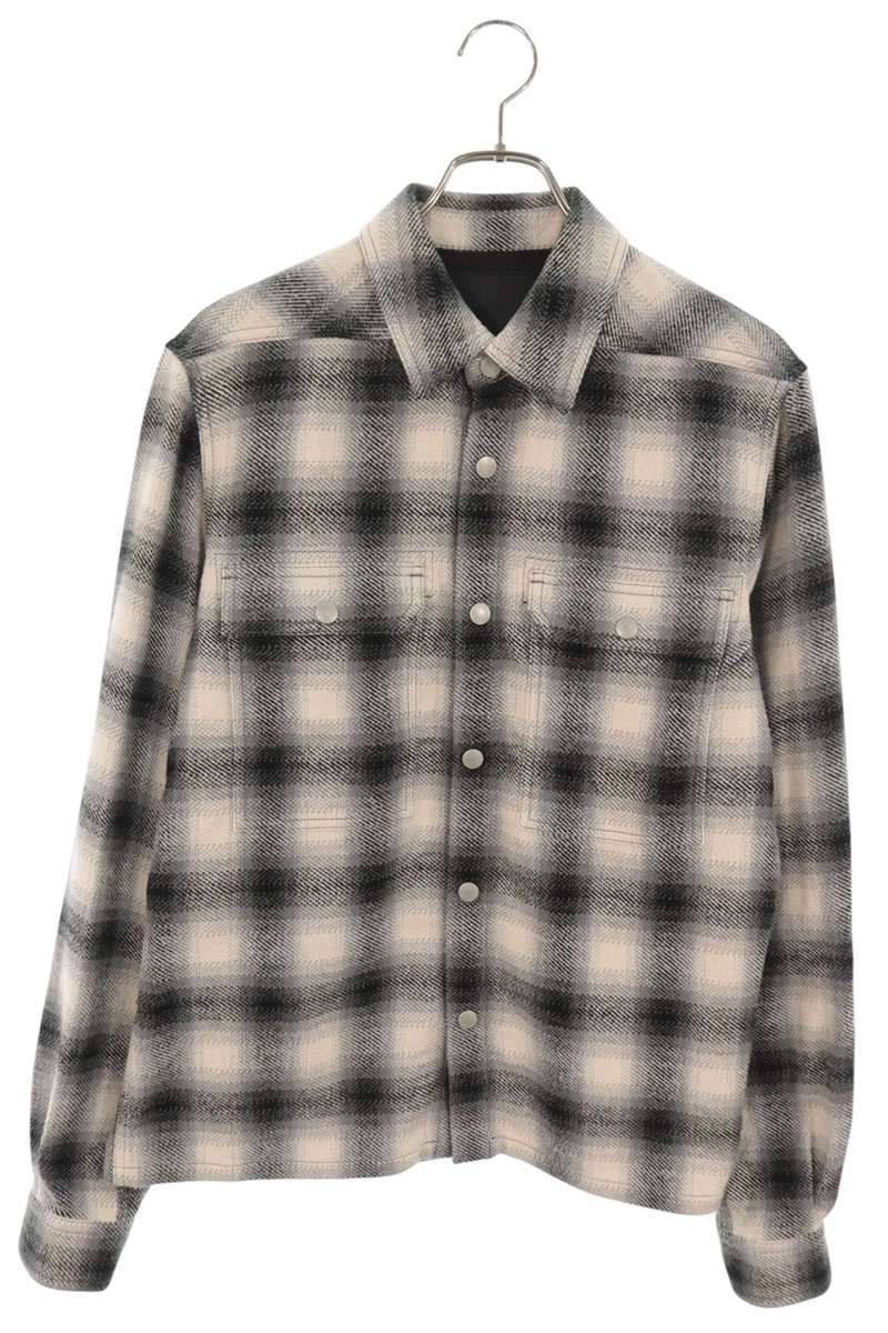 DRKSHDW 26SS Gray Plaid Cropped Cotton Shirt Size S