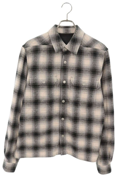 DRKSHDW 26SS Gray Plaid Cropped Cotton Shirt Size S