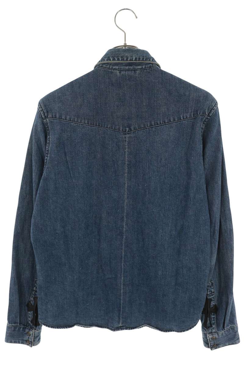 Chrome Hearts Denim Western Cross Patch Shirt Indigo Size M