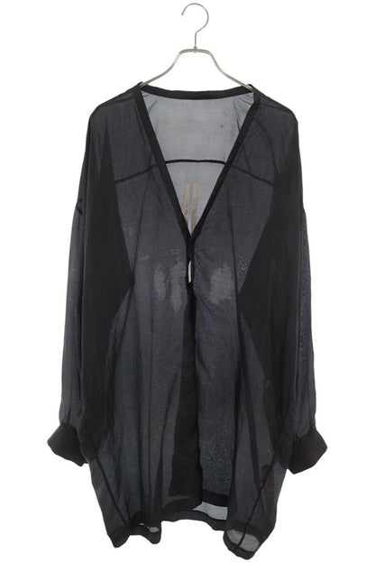 Rick Owens Black Lidraly Silk Shirt Size 46