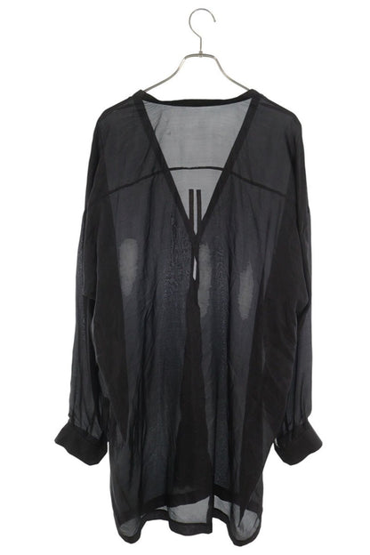 Rick Owens Black Lidraly Silk Shirt Size 46