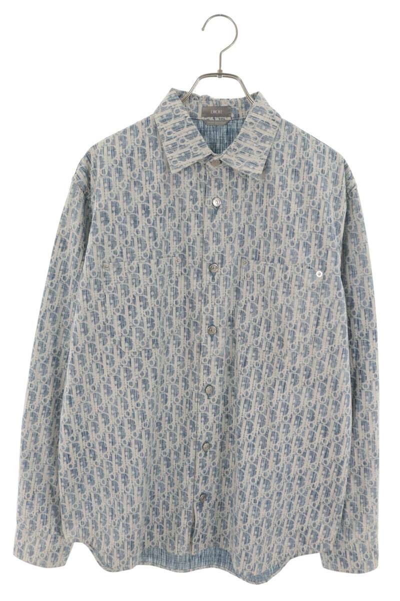 DIOR Indigo Oblique Denim Shirt Size L