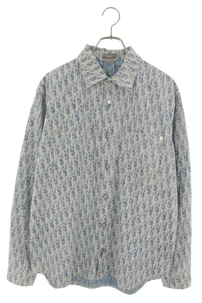DIOR Indigo Oblique Denim Shirt Size L