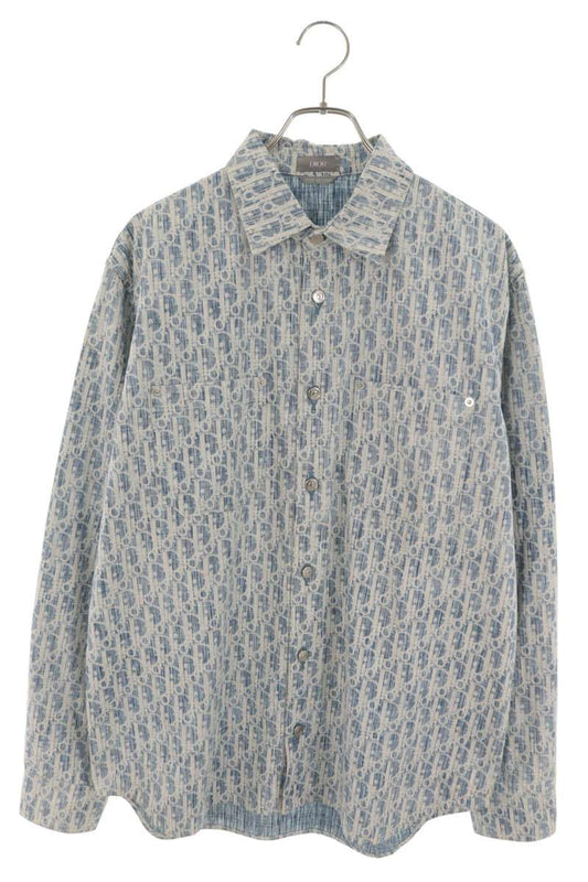 DIOR Indigo Oblique Denim Shirt Size L