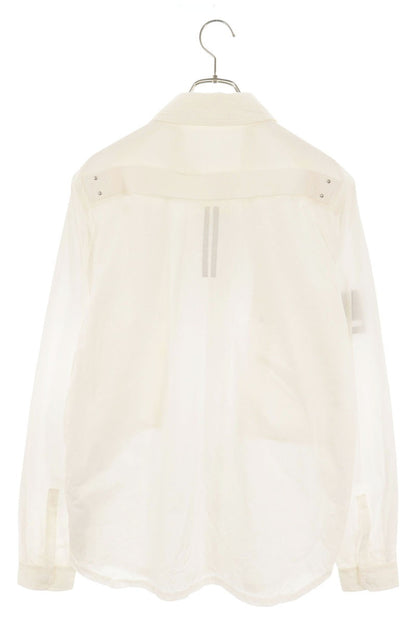 Rick Owens White Fog Pocket Cotton Shirt Size 48