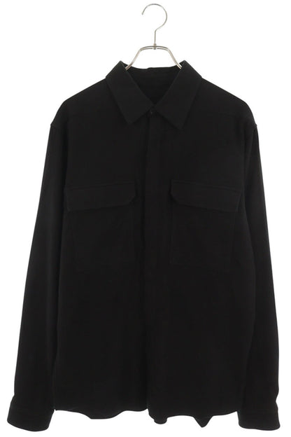 Rick Owens Black Cotton Work Shirt Size 48