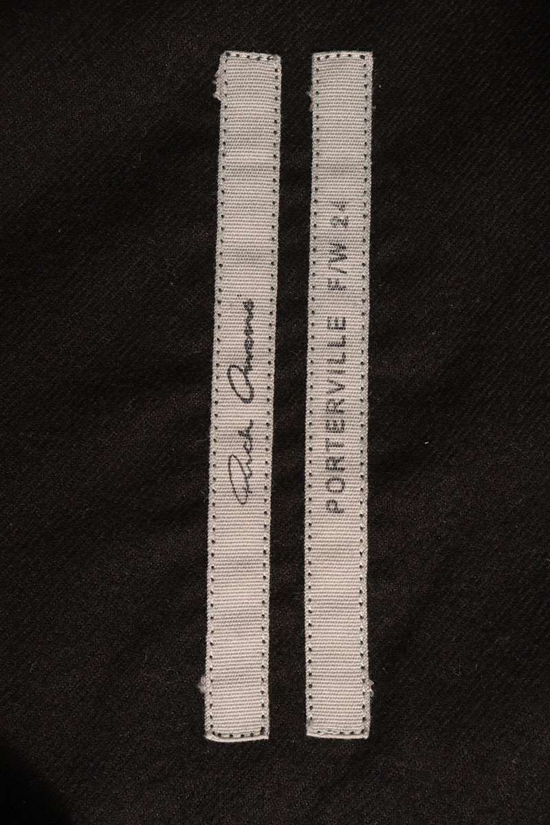 Rick Owens Black Cotton Work Shirt Size 48