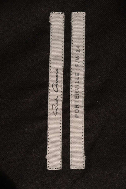 Rick Owens Black Cotton Work Shirt Size 48
