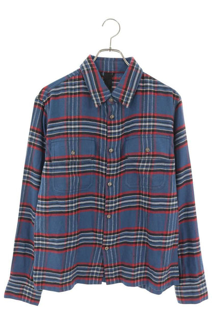 Chrome Hearts WORK DOG Cross Button Flannel Shirt Size S