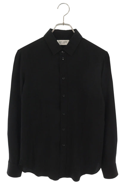 SAINT LAURENT PARIS Black Silk Shirt Size XS