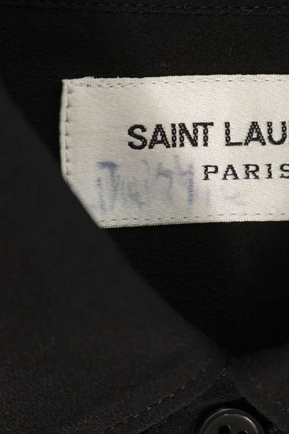 SAINT LAURENT PARIS Black Silk Shirt Size XS