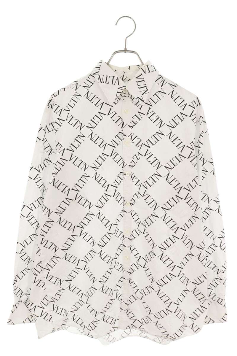VALENTINO VLTN All-Over Print Long Shirt White Size XL