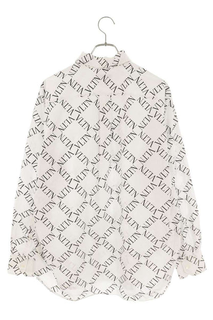 VALENTINO VLTN All-Over Print Long Shirt White Size XL