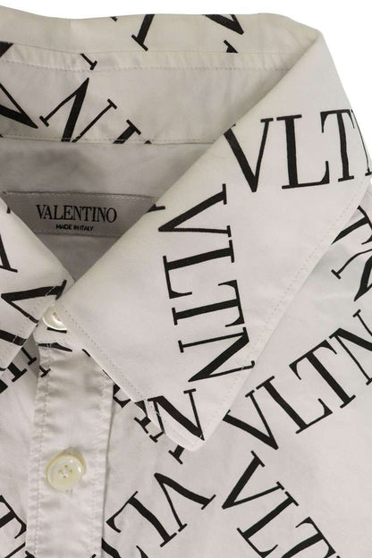 VALENTINO VLTN All-Over Print Long Shirt White Size XL