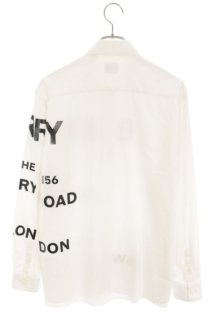 Burberry White Horseferry Print Long Sleeve Shirt Size S