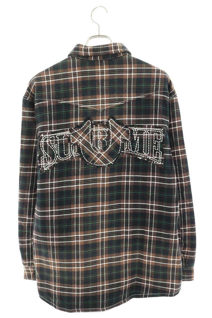 SUPREME 25AW Quilted Lined Plaid Flannel Shirt Size L