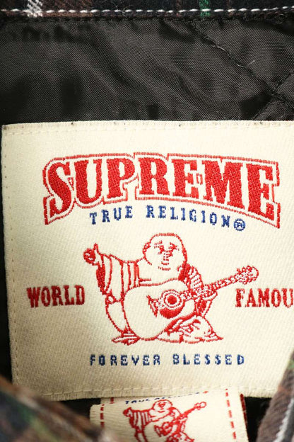 SUPREME 25AW Quilted Lined Plaid Flannel Shirt Size L