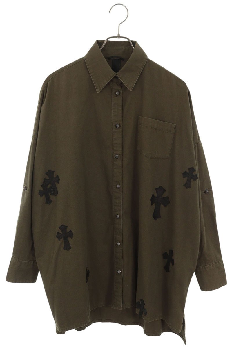 Chrome Hearts MAHAL KITA Cross Patch Oversized Shirt Size XS