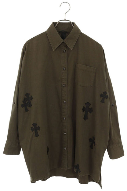 Chrome Hearts MAHAL KITA Cross Patch Oversized Shirt Size XS