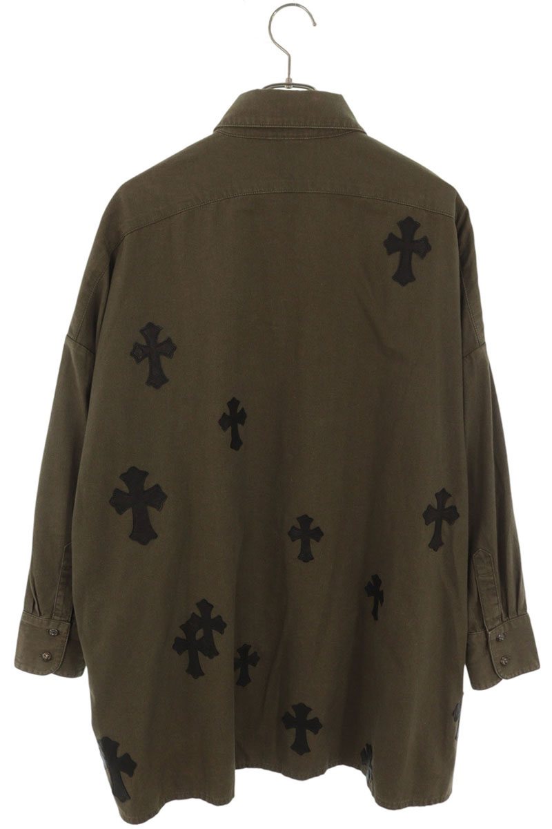 Chrome Hearts MAHAL KITA Cross Patch Oversized Shirt Size XS