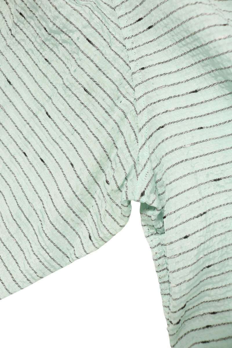 DIOR Green Logo Patch Silk Long Sleeve Shirt Size 40