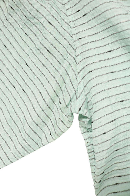 DIOR Green Logo Patch Silk Long Sleeve Shirt Size 40