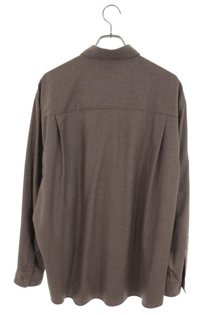 AURALEE Super Wool Long Sleeve Shirt Size 5