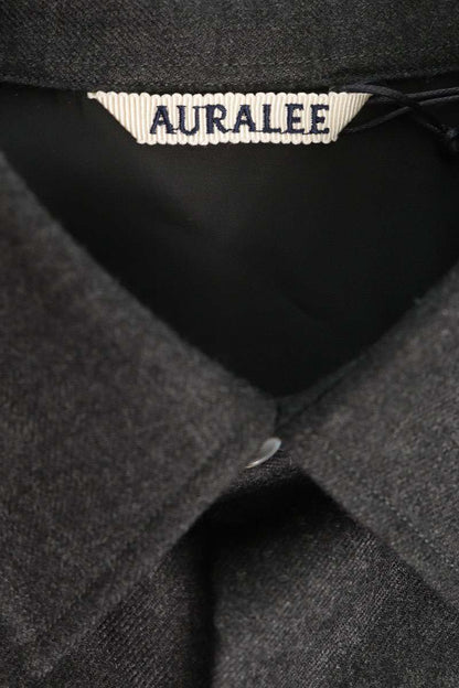 AURALEE Super Light Wool Long Sleeve Shirt Size 5