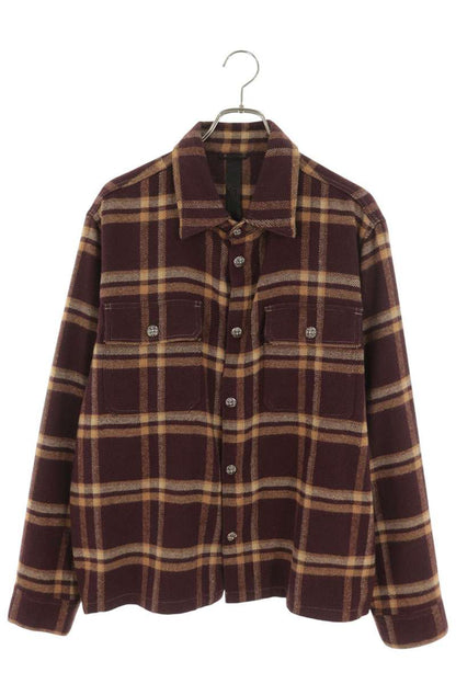Chrome Hearts WORK DOG Cross Button Check Shirt Size XL