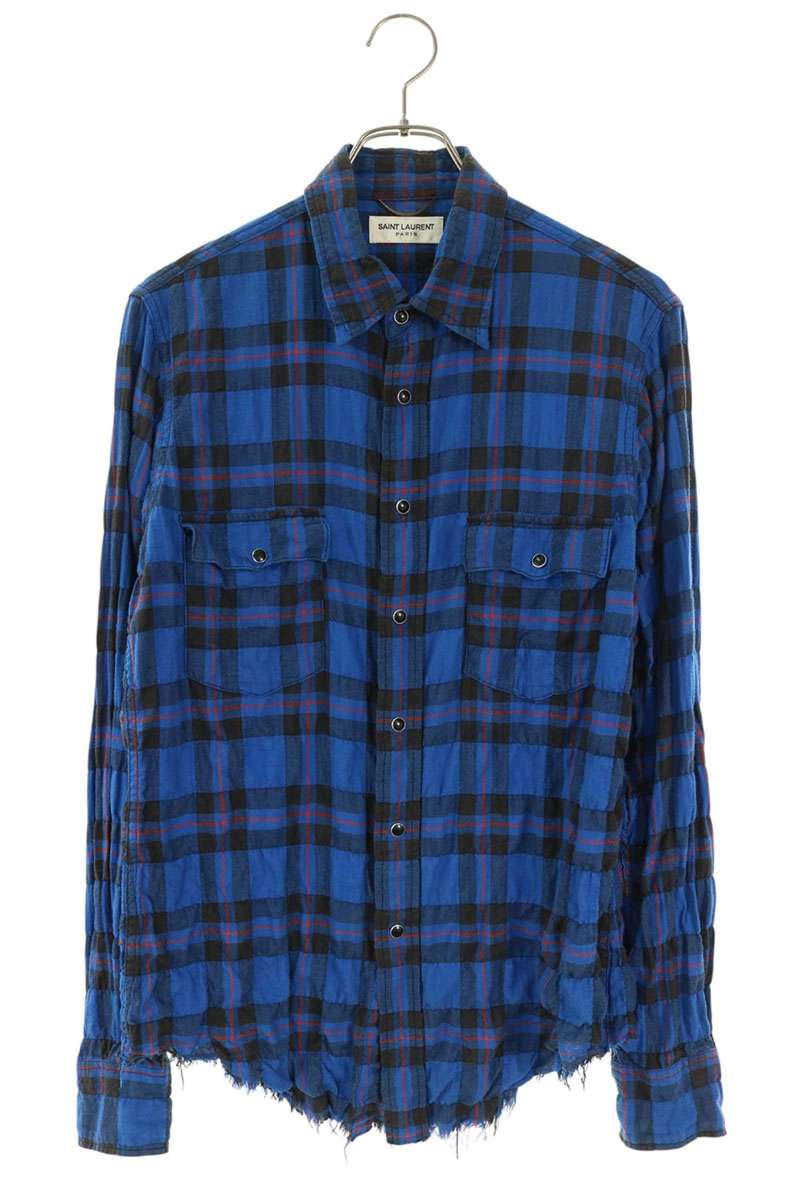 SAINT LAURENT PARIS 16SS Western Check Shirt Multi