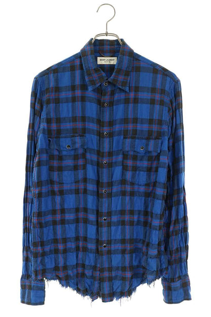 SAINT LAURENT PARIS 16SS Western Check Shirt Multi