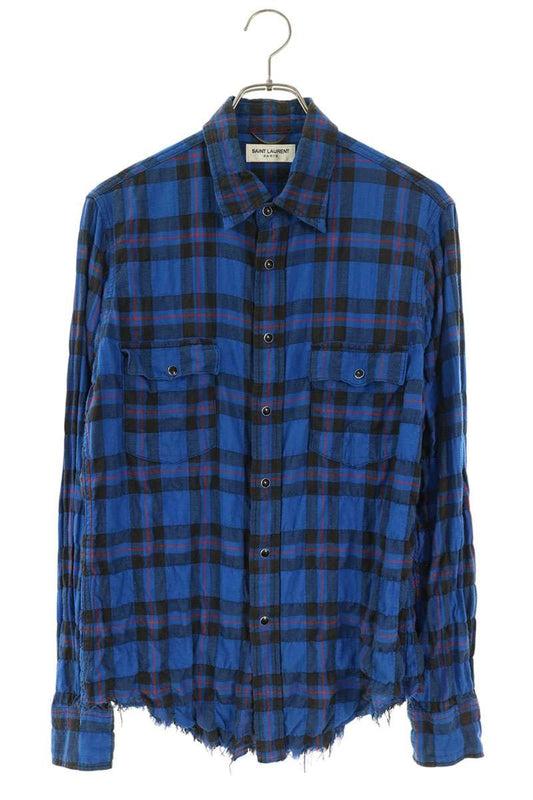 SAINT LAURENT PARIS 16SS Western Check Shirt Multi