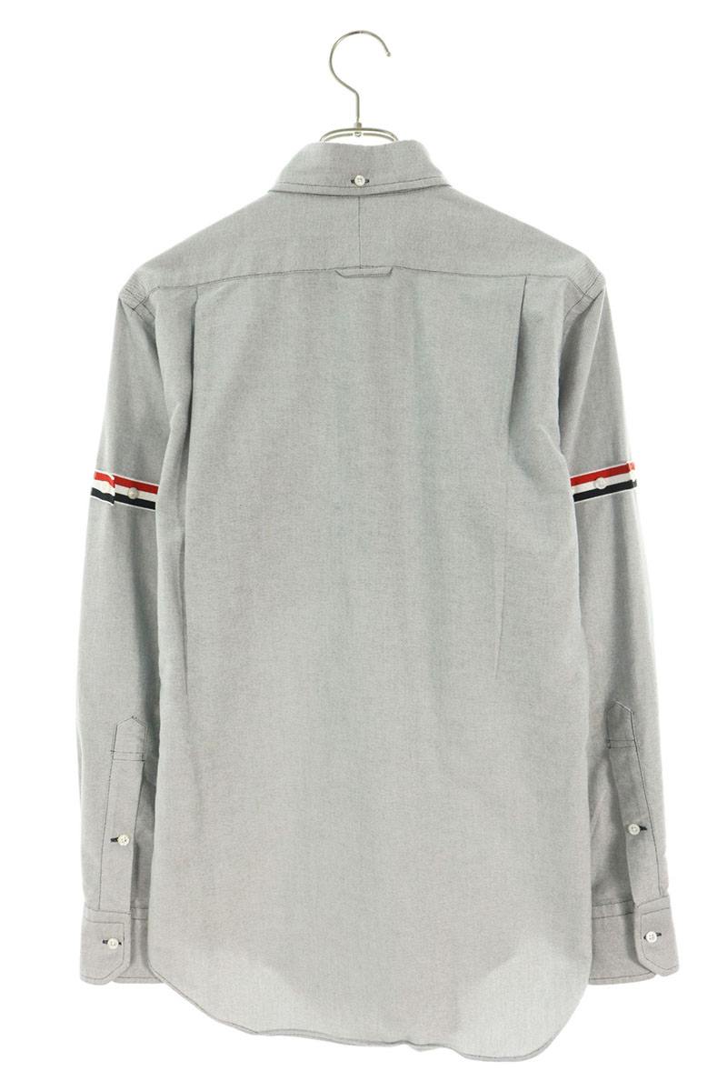 THOM BROWNE Gray Cotton Button-Down Shirt Size 1