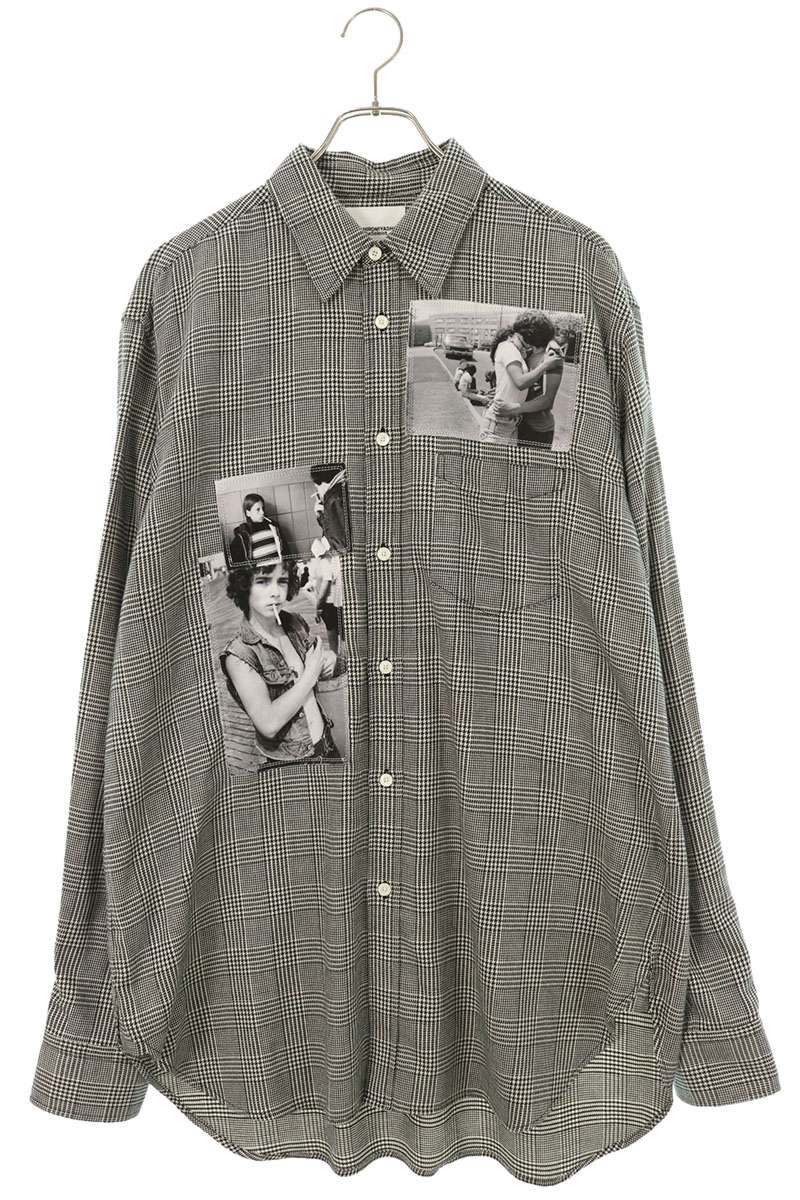 TAKAHIROMIYASHITA TheSoloIst Houndstooth Patch Shirt Size 46