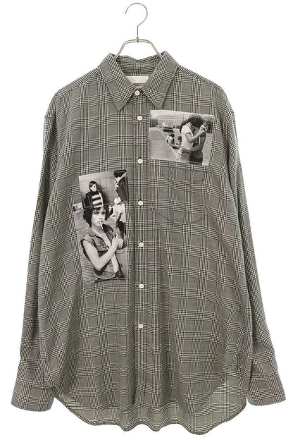 TAKAHIROMIYASHITA TheSoloIst Houndstooth Patch Shirt Size 46