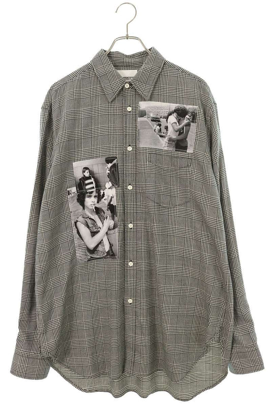 TAKAHIROMIYASHITA TheSoloIst Houndstooth Patch Shirt Size 46